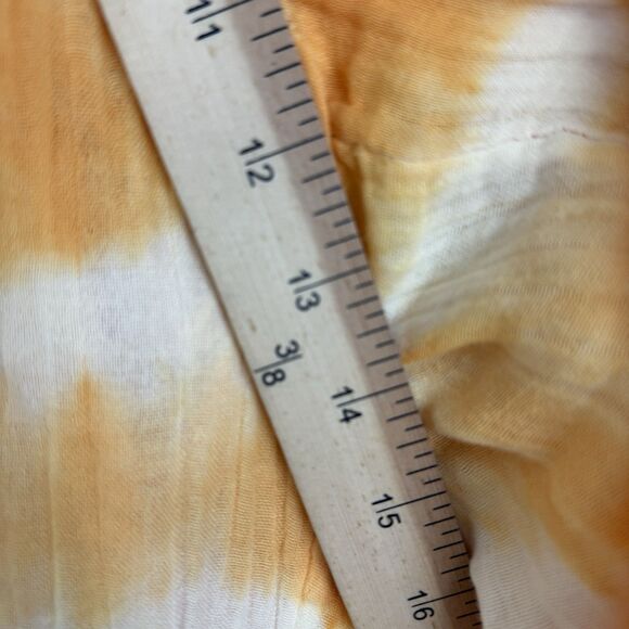 Coniglio Palm Beach Pants Orange Hand Tie Dye One Size Tapered Legs Drawstring - Picture 8 of 9